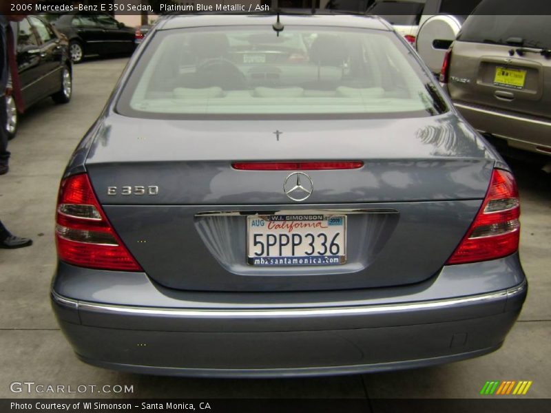 Platinum Blue Metallic / Ash 2006 Mercedes-Benz E 350 Sedan
