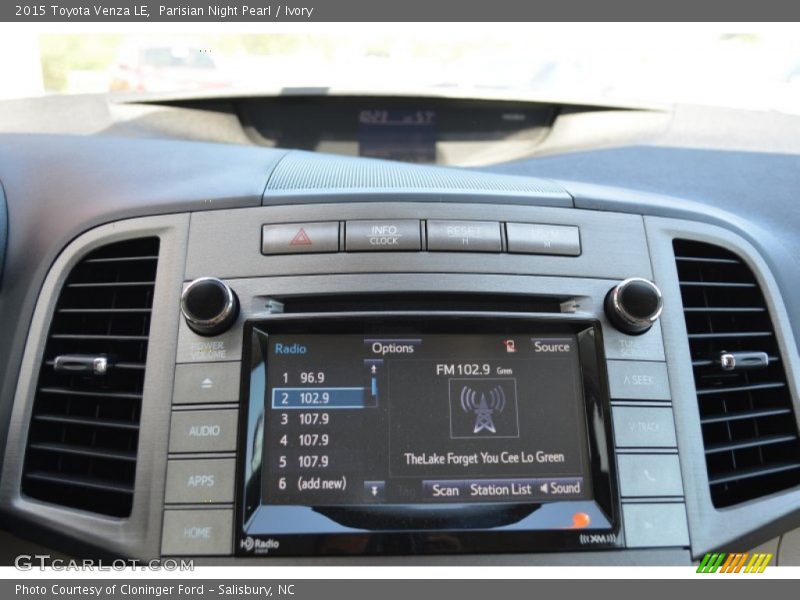 Controls of 2015 Venza LE