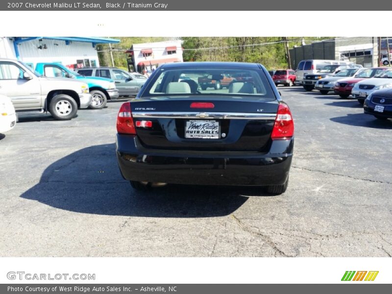 Black / Titanium Gray 2007 Chevrolet Malibu LT Sedan