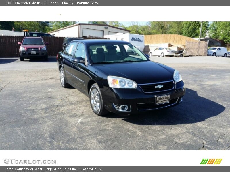 Black / Titanium Gray 2007 Chevrolet Malibu LT Sedan