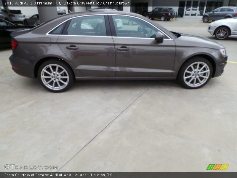 Dakota Gray Metallic / Chestnut Brown 2015 Audi A3 1.8 Premium Plus