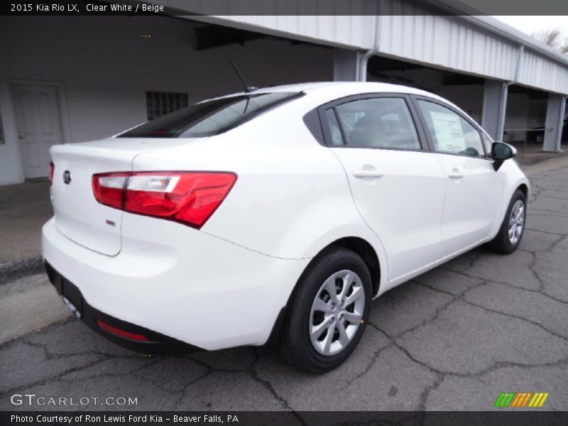 Clear White / Beige 2015 Kia Rio LX