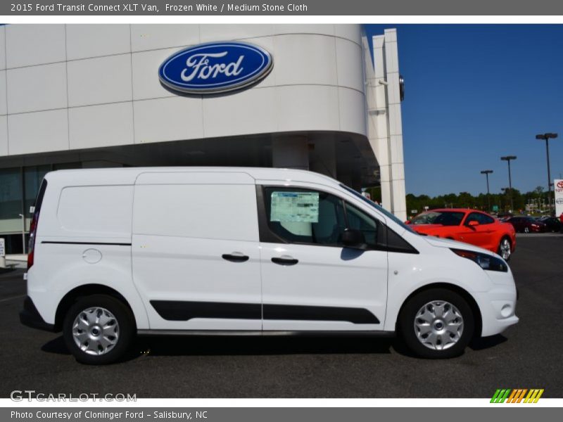 Frozen White / Medium Stone Cloth 2015 Ford Transit Connect XLT Van