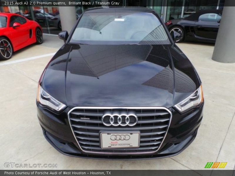 Brilliant Black / Titanium Gray 2015 Audi A3 2.0 Premium quattro