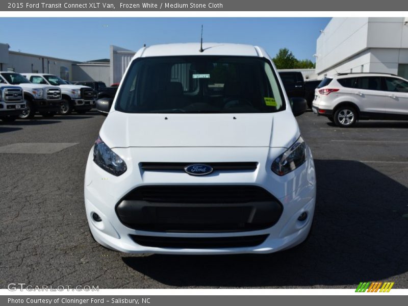 Frozen White / Medium Stone Cloth 2015 Ford Transit Connect XLT Van