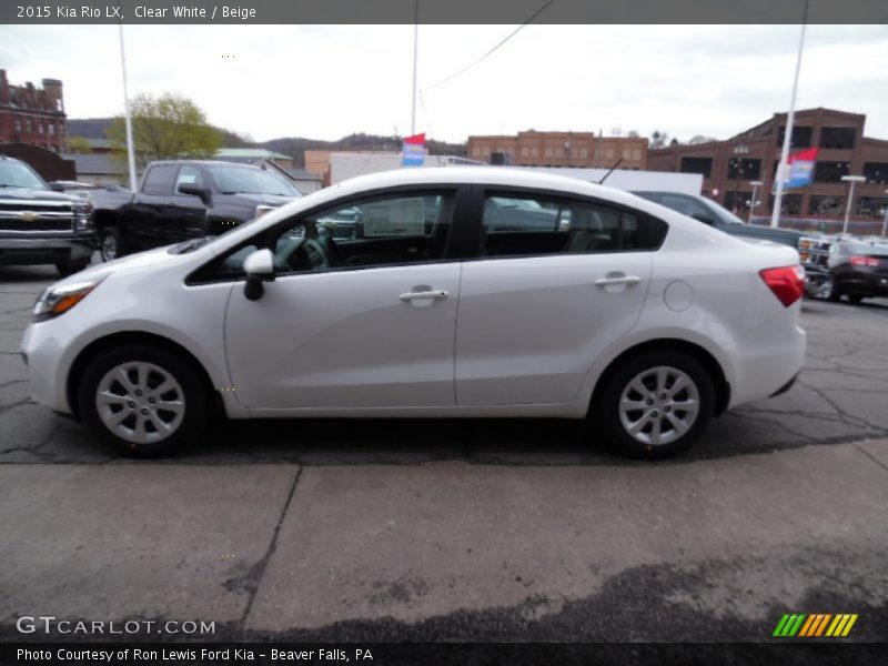 Clear White / Beige 2015 Kia Rio LX