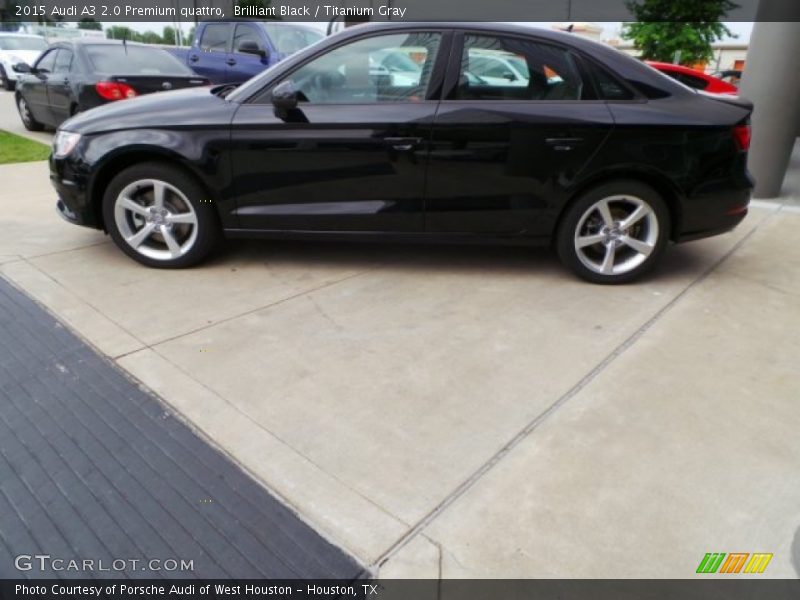 Brilliant Black / Titanium Gray 2015 Audi A3 2.0 Premium quattro