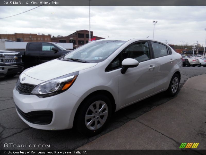 Clear White / Beige 2015 Kia Rio LX