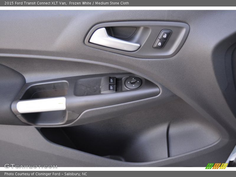 Frozen White / Medium Stone Cloth 2015 Ford Transit Connect XLT Van