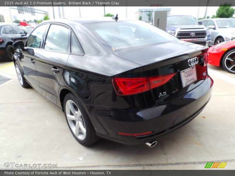 Brilliant Black / Titanium Gray 2015 Audi A3 2.0 Premium quattro