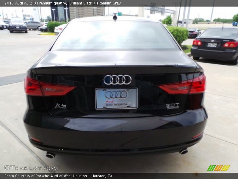 Brilliant Black / Titanium Gray 2015 Audi A3 2.0 Premium quattro