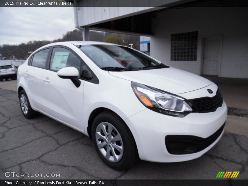 Clear White / Beige 2015 Kia Rio LX