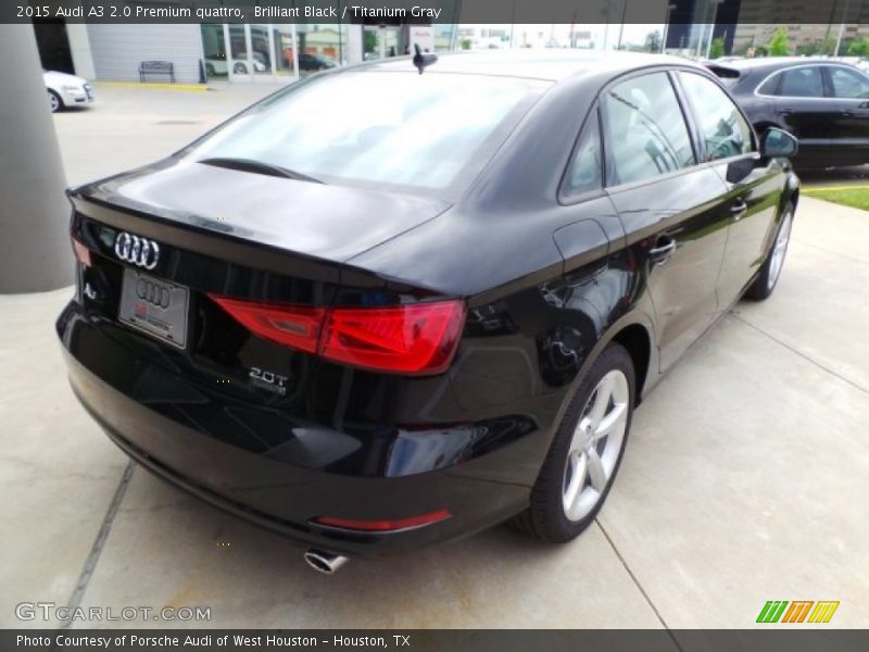 Brilliant Black / Titanium Gray 2015 Audi A3 2.0 Premium quattro