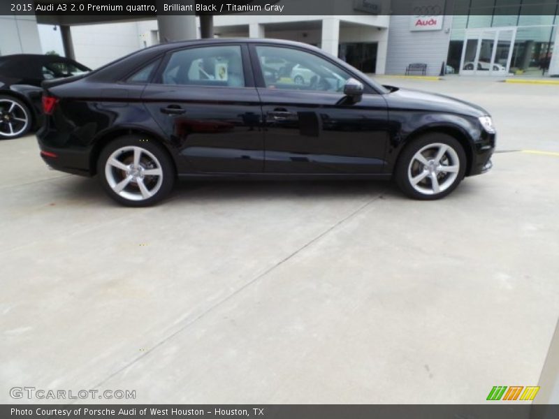 Brilliant Black / Titanium Gray 2015 Audi A3 2.0 Premium quattro