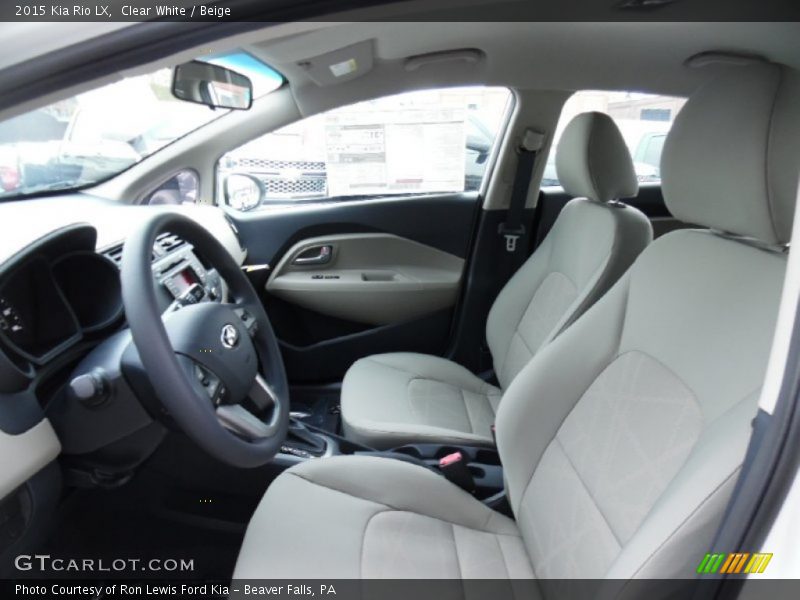 Clear White / Beige 2015 Kia Rio LX