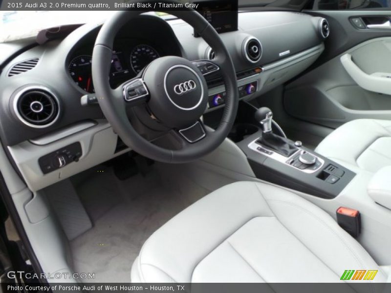 Brilliant Black / Titanium Gray 2015 Audi A3 2.0 Premium quattro