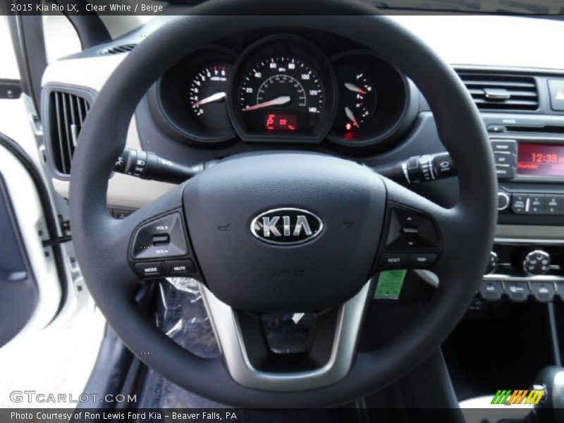 Clear White / Beige 2015 Kia Rio LX