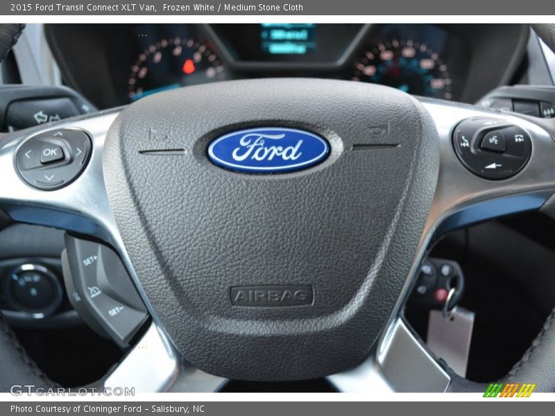 Frozen White / Medium Stone Cloth 2015 Ford Transit Connect XLT Van