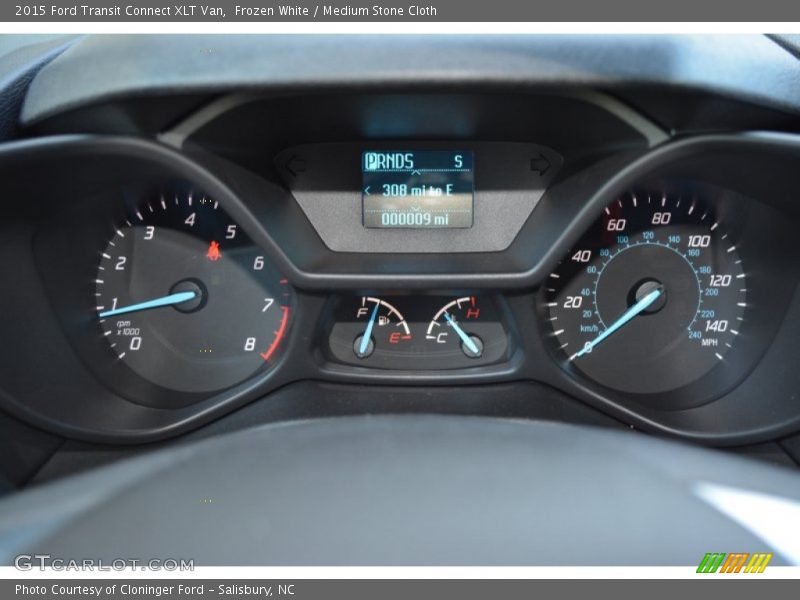 Frozen White / Medium Stone Cloth 2015 Ford Transit Connect XLT Van