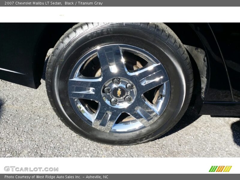 Black / Titanium Gray 2007 Chevrolet Malibu LT Sedan