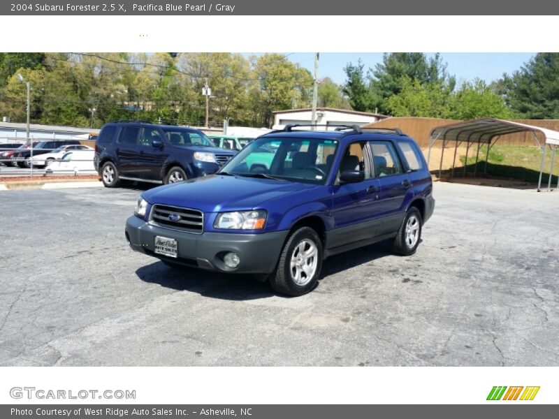 Pacifica Blue Pearl / Gray 2004 Subaru Forester 2.5 X