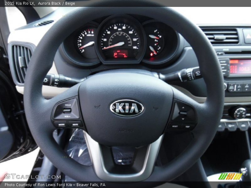 Aurora Black / Beige 2015 Kia Rio LX