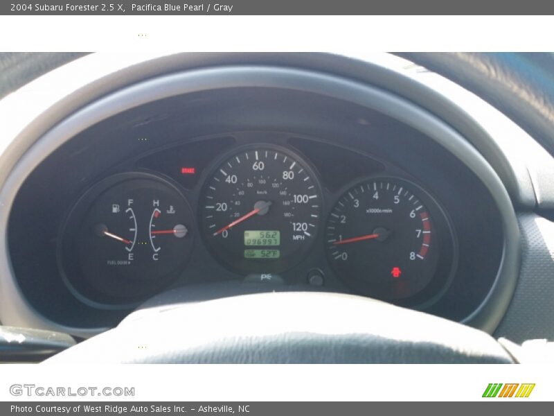 Pacifica Blue Pearl / Gray 2004 Subaru Forester 2.5 X