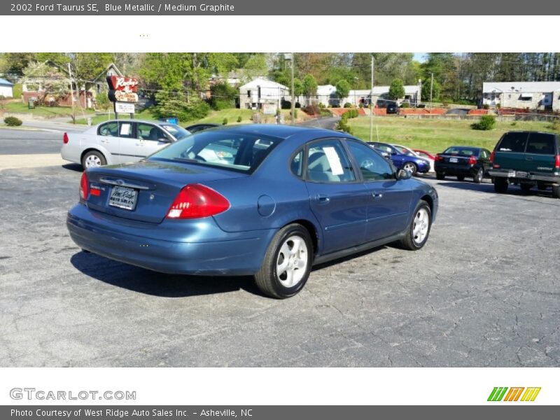 Blue Metallic / Medium Graphite 2002 Ford Taurus SE
