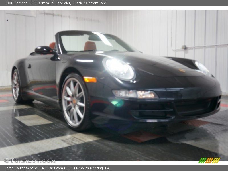 Black / Carrera Red 2008 Porsche 911 Carrera 4S Cabriolet