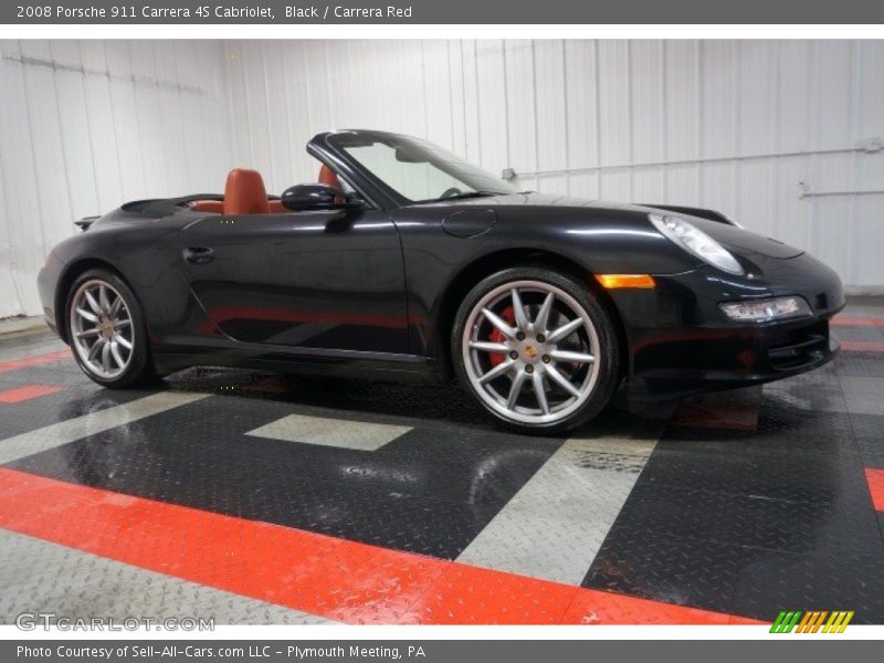 Black / Carrera Red 2008 Porsche 911 Carrera 4S Cabriolet