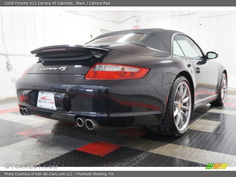 Black / Carrera Red 2008 Porsche 911 Carrera 4S Cabriolet