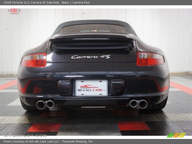 Black / Carrera Red 2008 Porsche 911 Carrera 4S Cabriolet