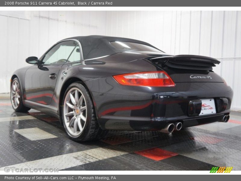 Black / Carrera Red 2008 Porsche 911 Carrera 4S Cabriolet
