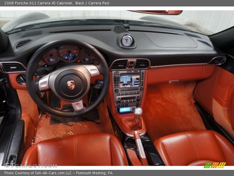 Black / Carrera Red 2008 Porsche 911 Carrera 4S Cabriolet