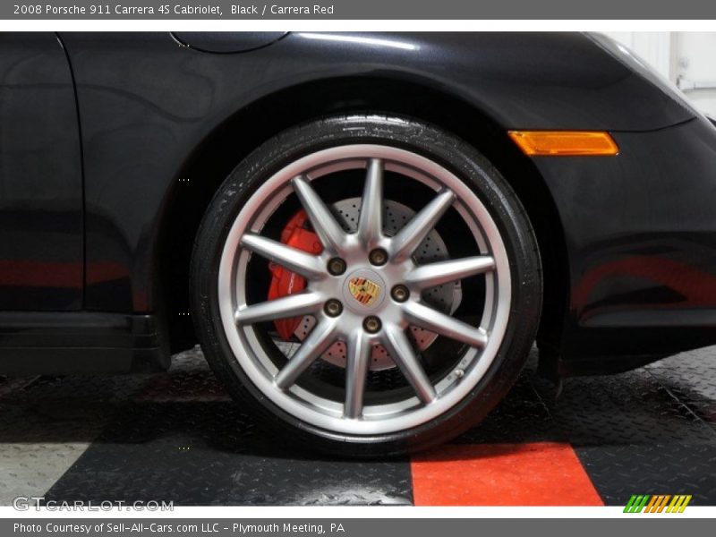 Black / Carrera Red 2008 Porsche 911 Carrera 4S Cabriolet