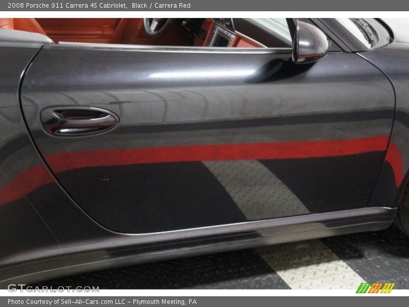 Black / Carrera Red 2008 Porsche 911 Carrera 4S Cabriolet