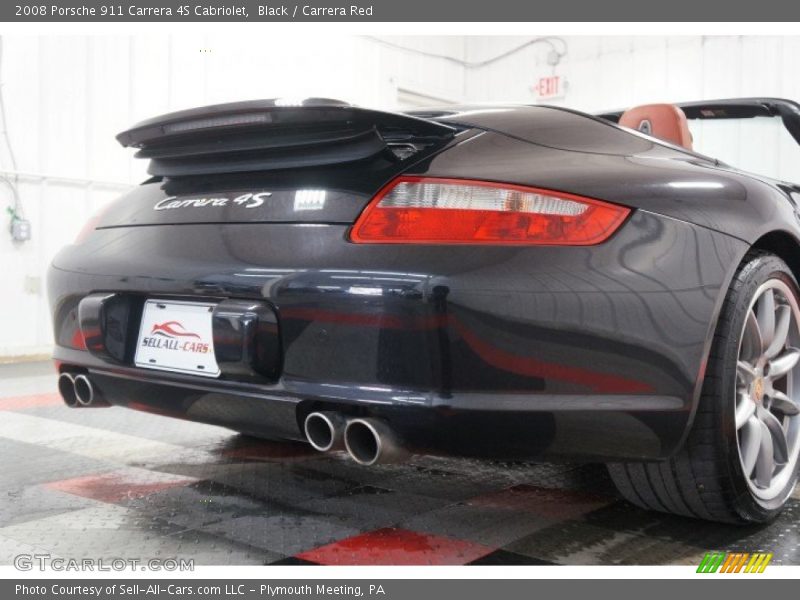 Black / Carrera Red 2008 Porsche 911 Carrera 4S Cabriolet