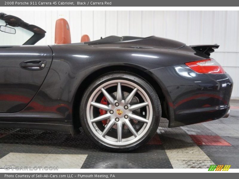Black / Carrera Red 2008 Porsche 911 Carrera 4S Cabriolet