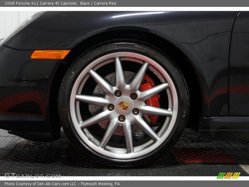 Black / Carrera Red 2008 Porsche 911 Carrera 4S Cabriolet