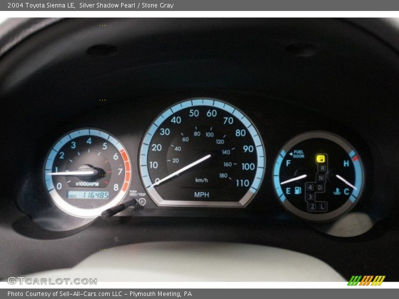 Silver Shadow Pearl / Stone Gray 2004 Toyota Sienna LE
