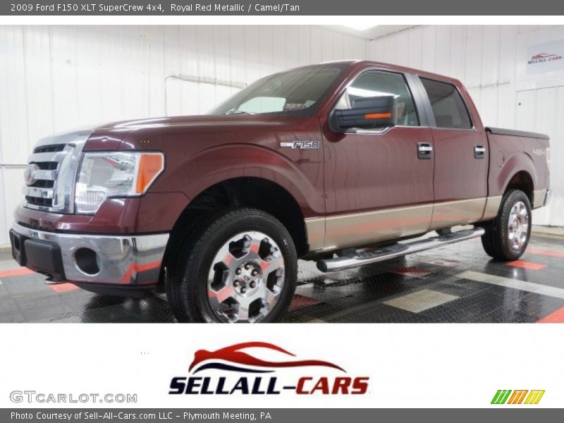 Royal Red Metallic / Camel/Tan 2009 Ford F150 XLT SuperCrew 4x4