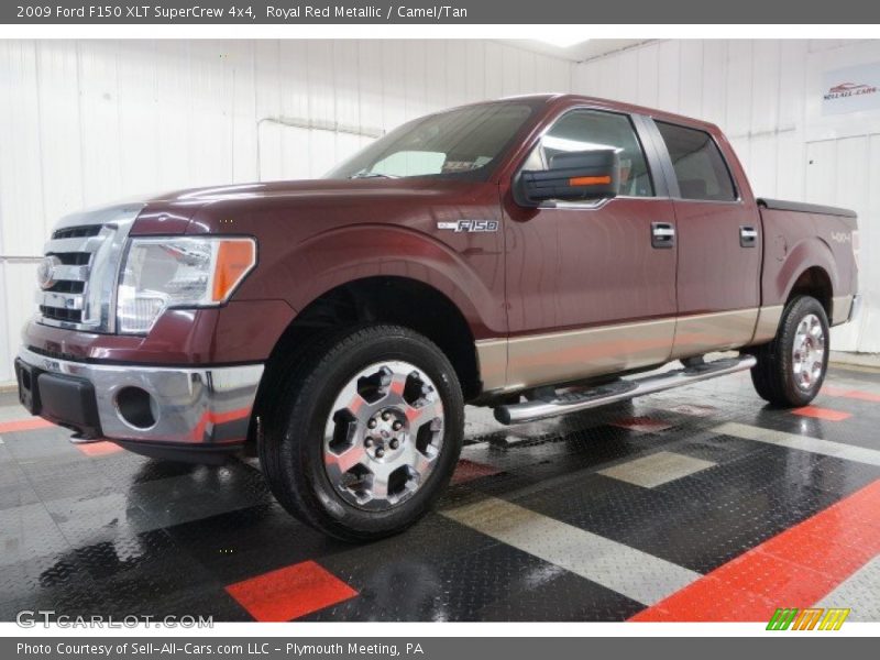 Royal Red Metallic / Camel/Tan 2009 Ford F150 XLT SuperCrew 4x4