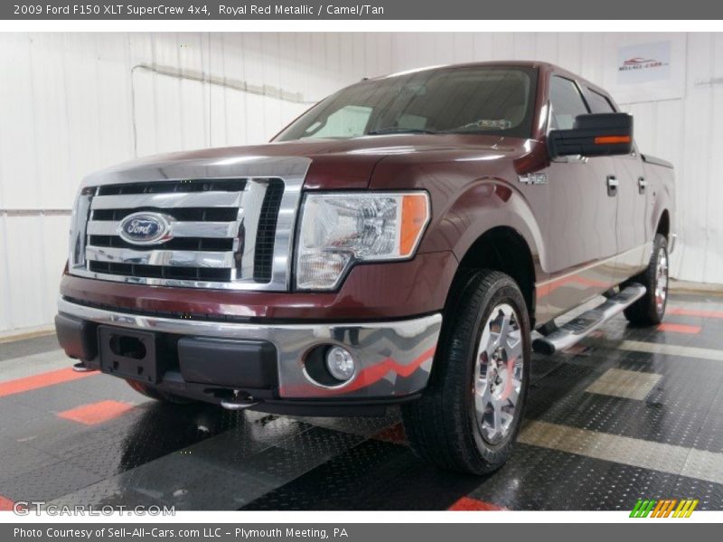 Royal Red Metallic / Camel/Tan 2009 Ford F150 XLT SuperCrew 4x4