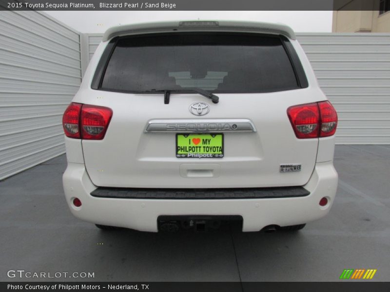 Blizzard Pearl / Sand Beige 2015 Toyota Sequoia Platinum