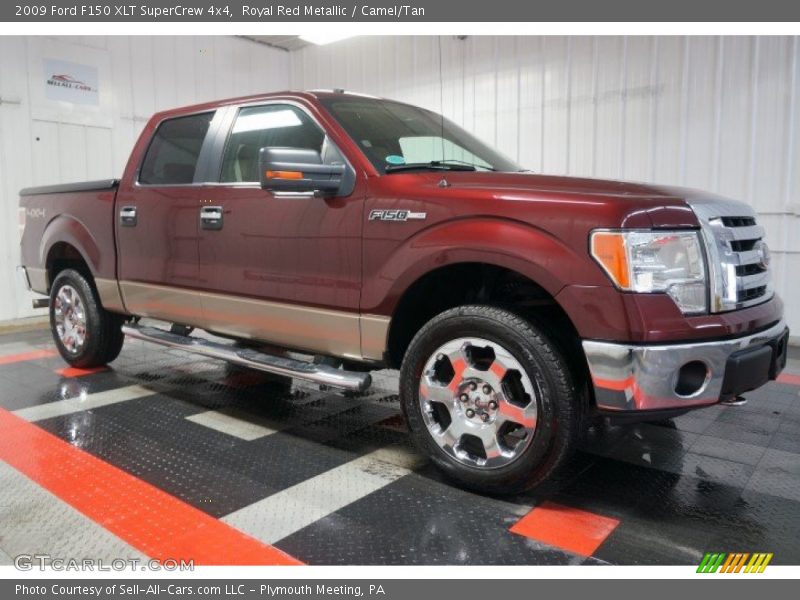 Royal Red Metallic / Camel/Tan 2009 Ford F150 XLT SuperCrew 4x4