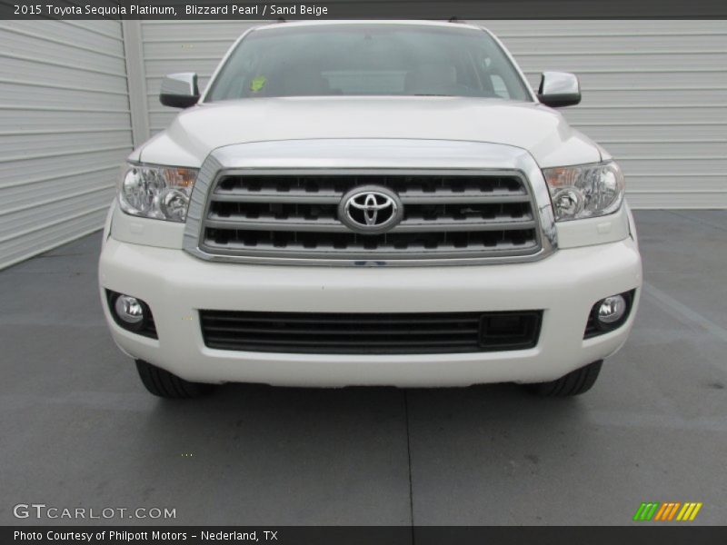 Blizzard Pearl / Sand Beige 2015 Toyota Sequoia Platinum