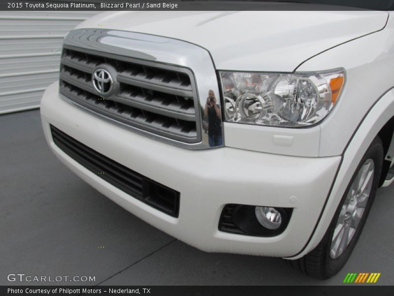 Blizzard Pearl / Sand Beige 2015 Toyota Sequoia Platinum