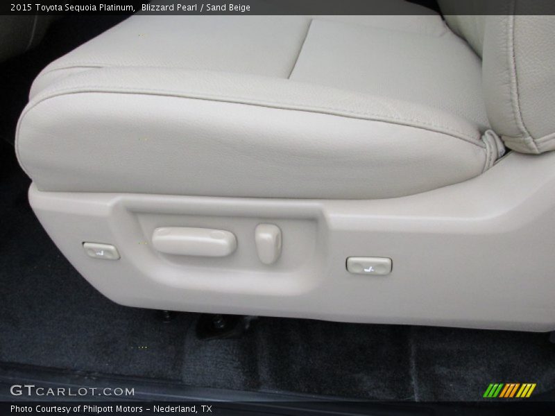 Blizzard Pearl / Sand Beige 2015 Toyota Sequoia Platinum