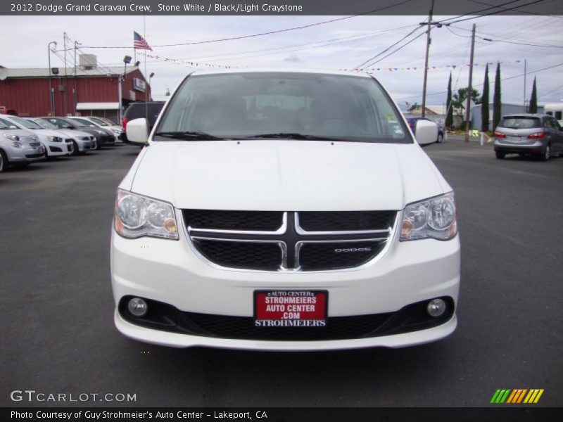 Stone White / Black/Light Graystone 2012 Dodge Grand Caravan Crew