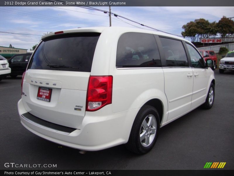 Stone White / Black/Light Graystone 2012 Dodge Grand Caravan Crew